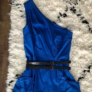 Jessica Simpson Blue One-Shoulder Dress